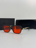 Gentle Monster Square Aviator Sunglasses (Black / Red)