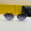 Fendi Round Sunglasses – Black Frame & Gradient Blue Lenses