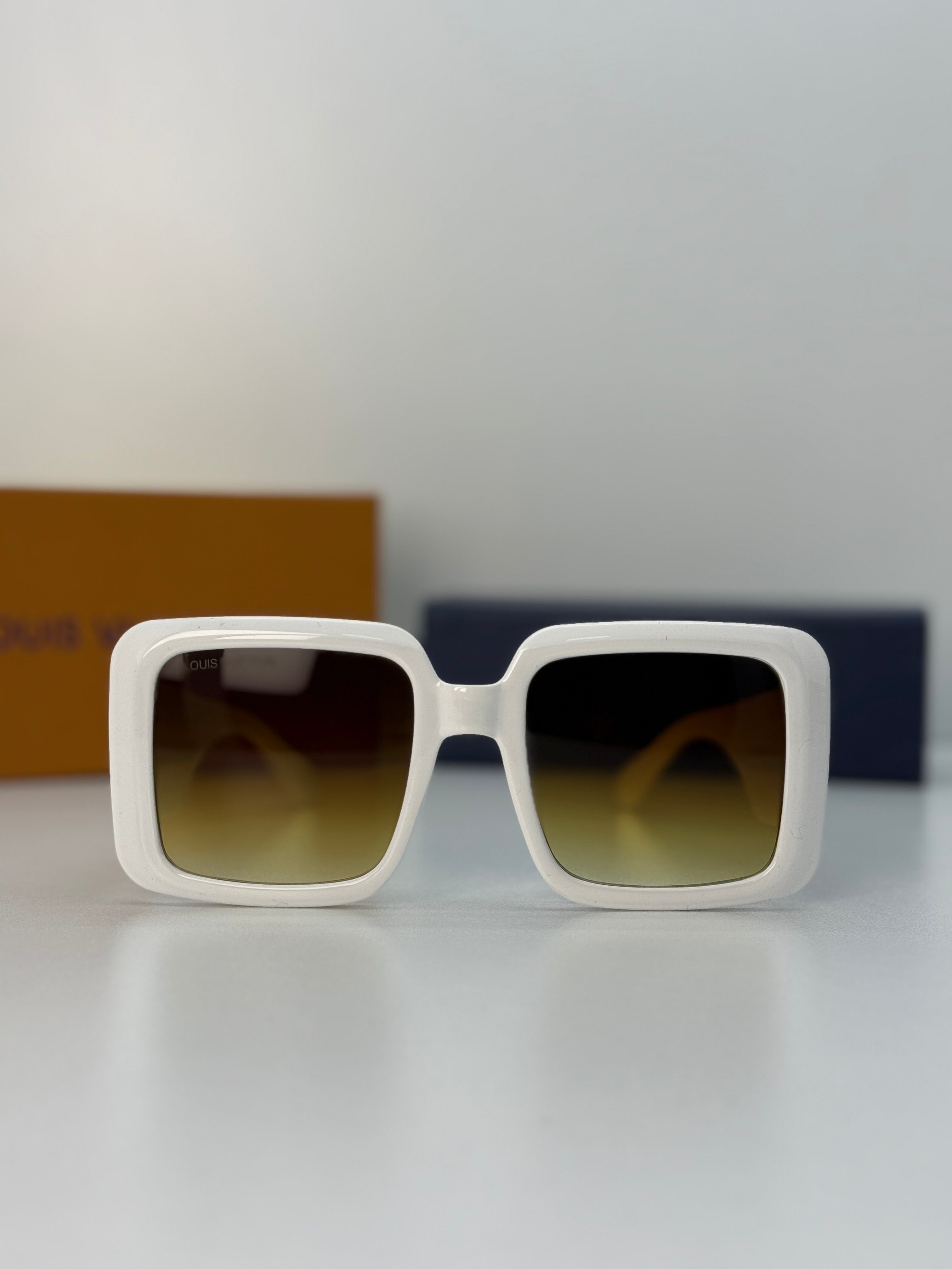 Louis Vuitton Square Sunglasses – White/Gold