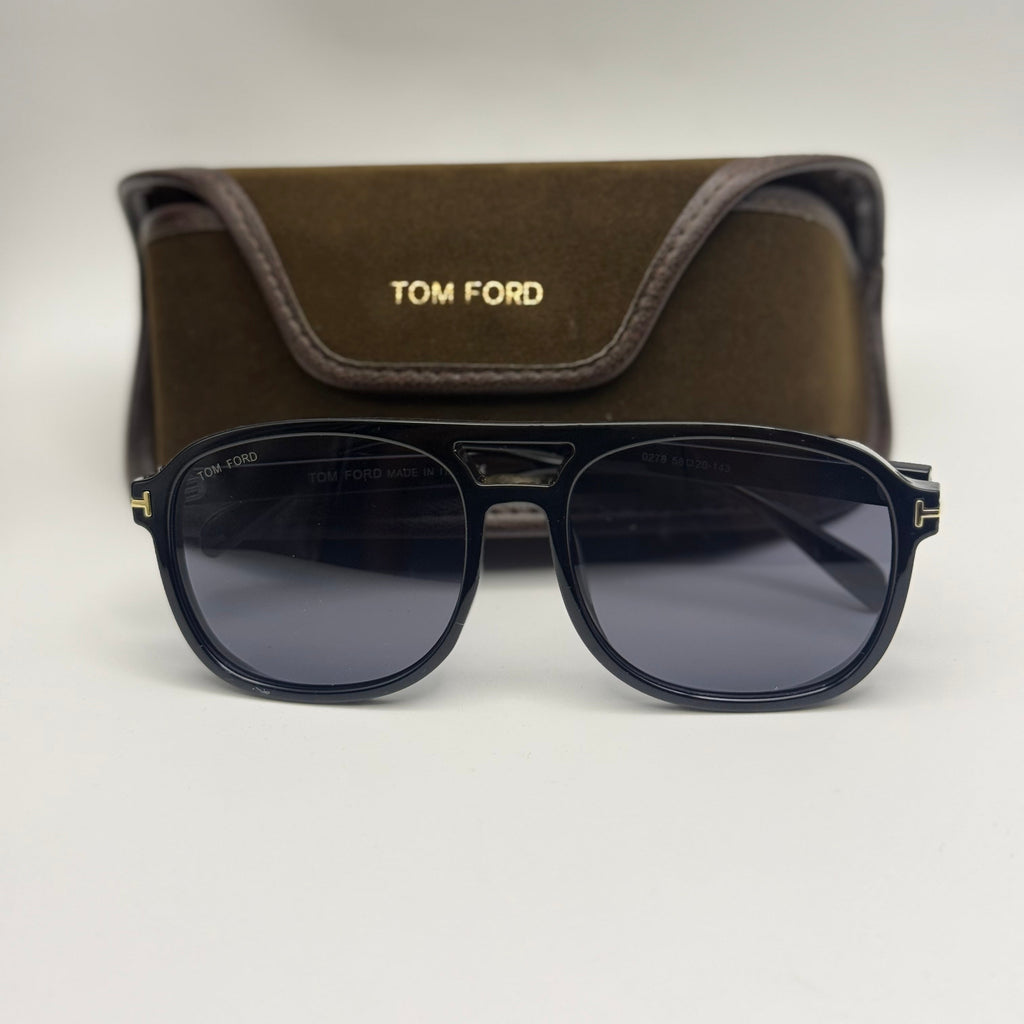 Tom Ford Aviator Sunglasses – Black Frame / Dark Grey Lenses
