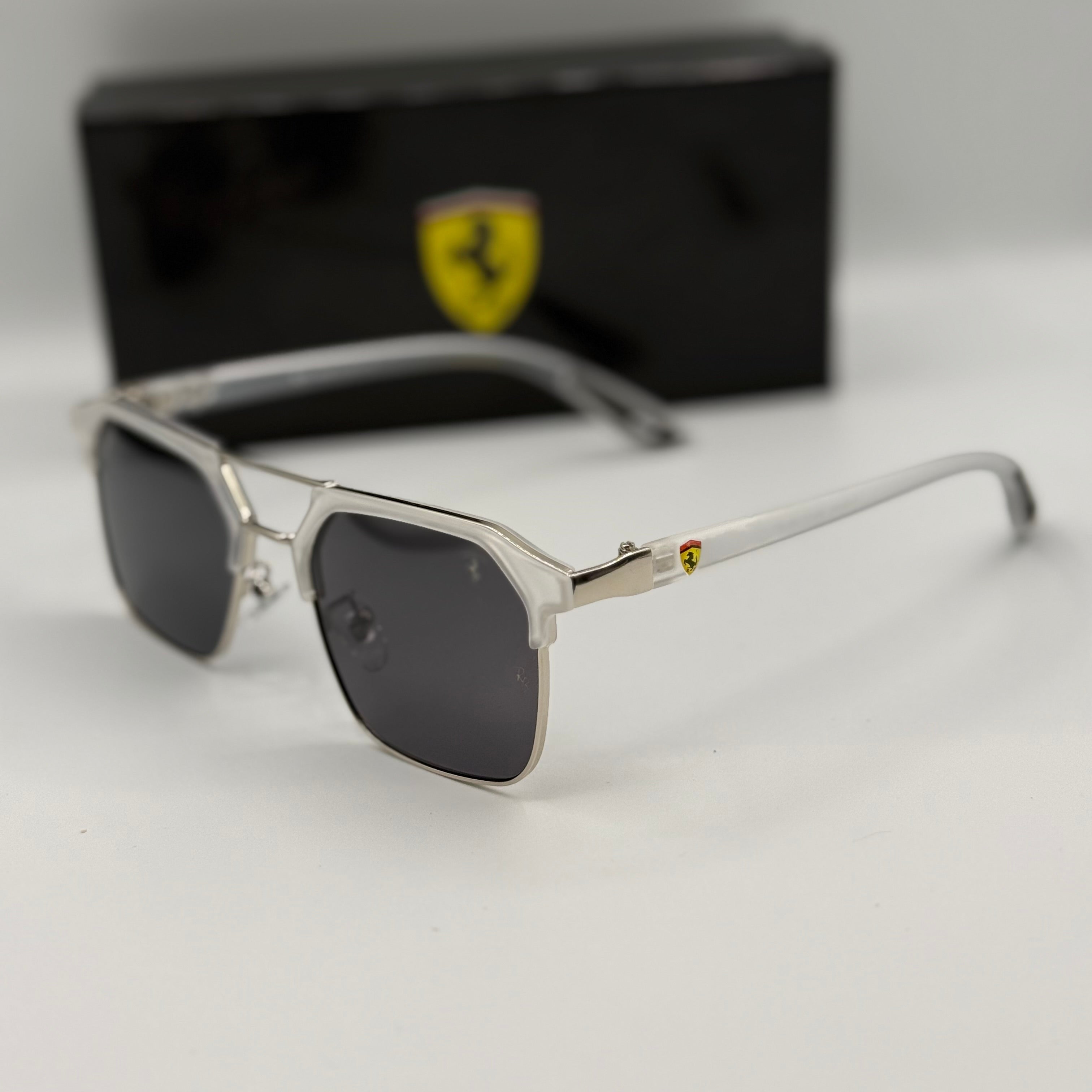 Ray Ban Scuderia Ferrari Sunglasses – Silver Frame / Dark Lenses