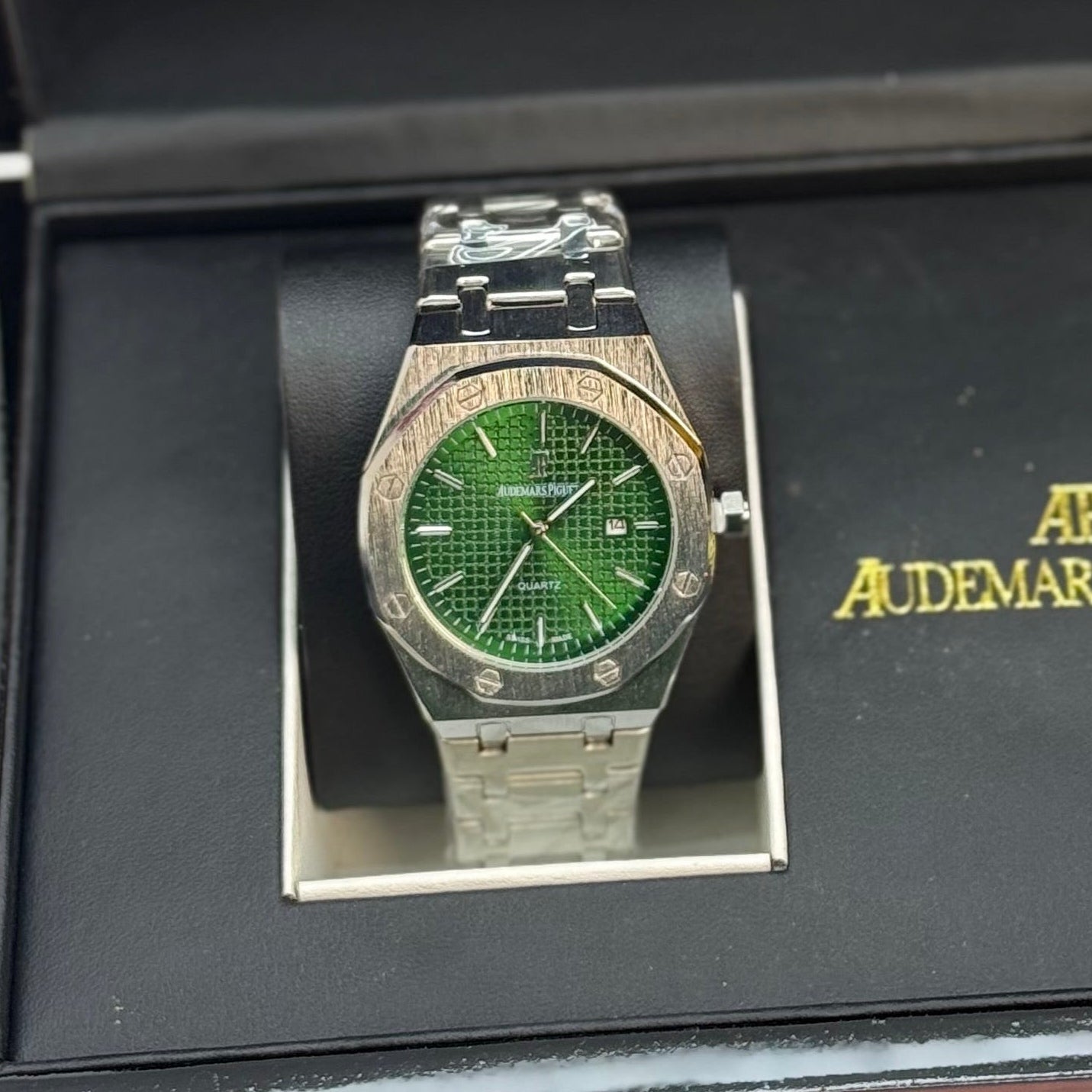 Audemars Piguet Royal Oak – Green Dial Frosted Case