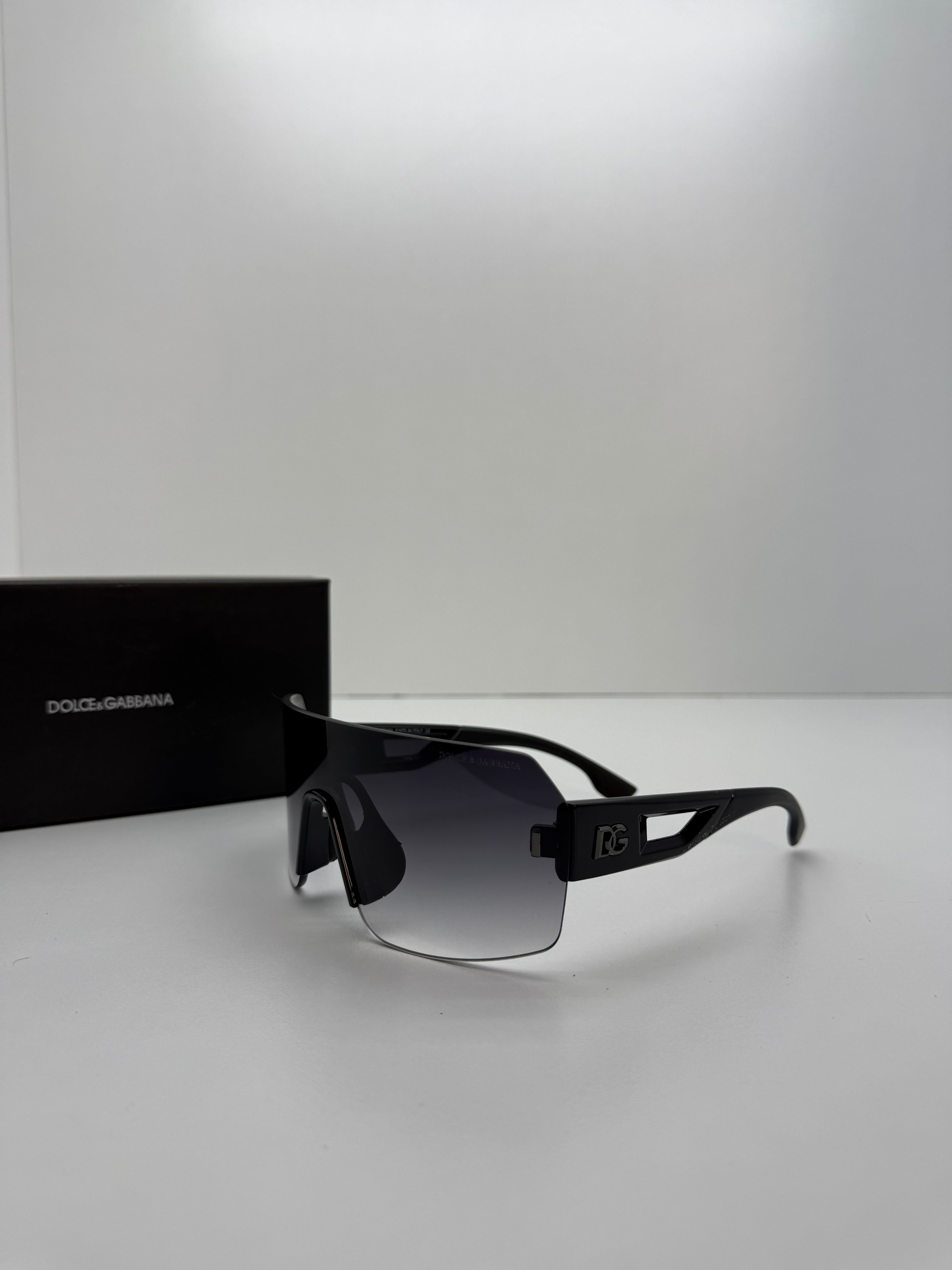 Dolce & Gabbana Shield Sunglasses – Smoke Gradient