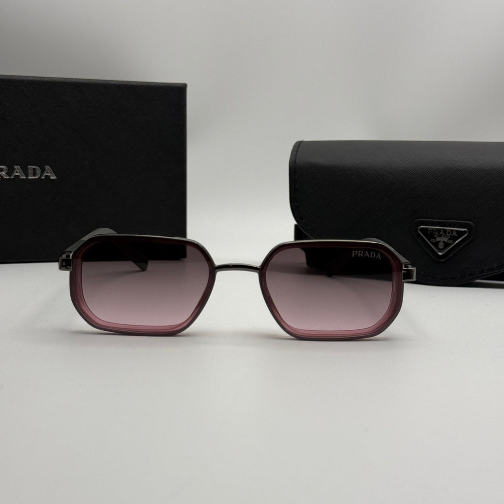 Prada Sunglasses – Geometric Pink Gradient