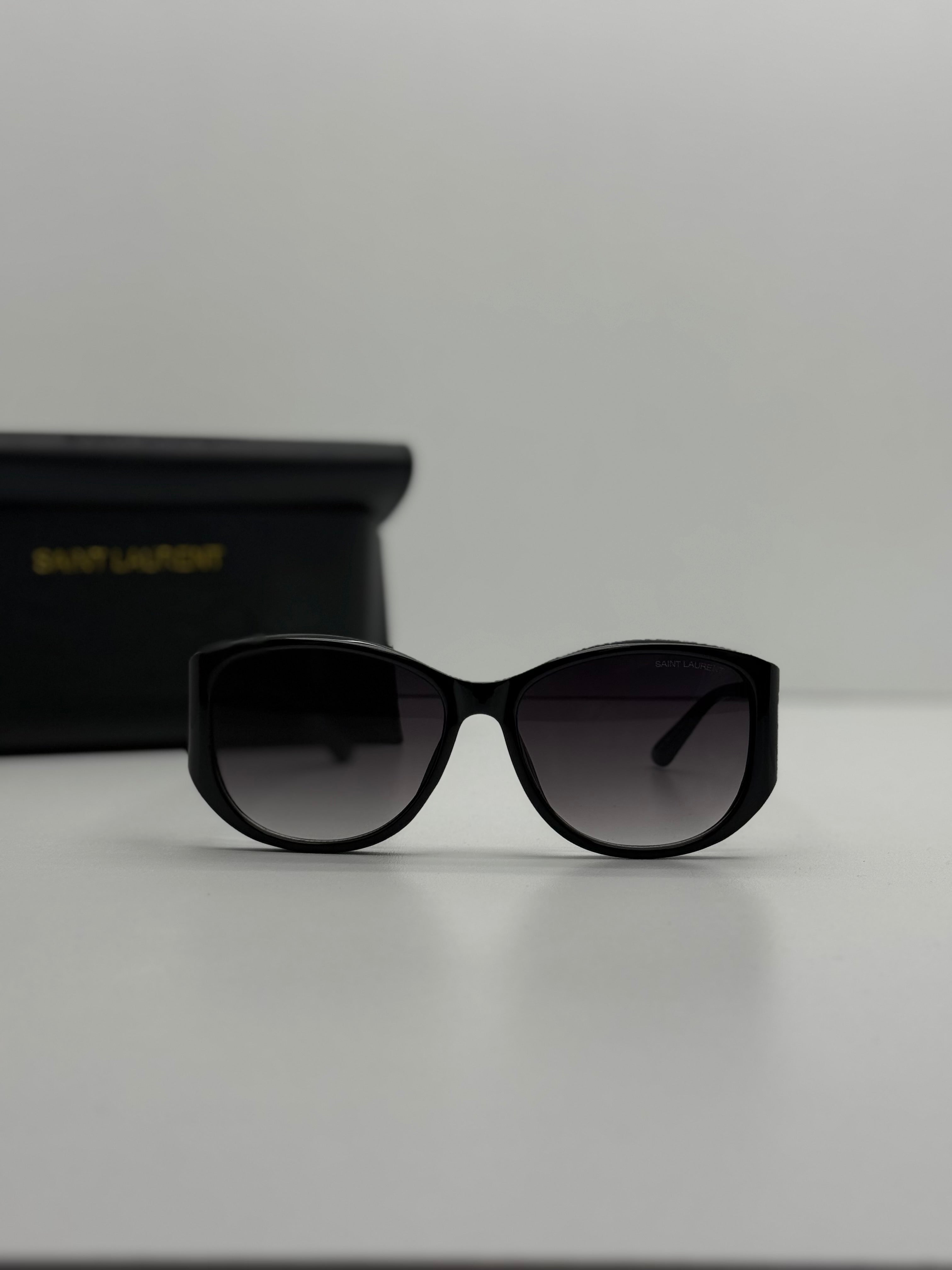 Saint Laurent Oversized Square Sunglasses – Black Grey Gradient