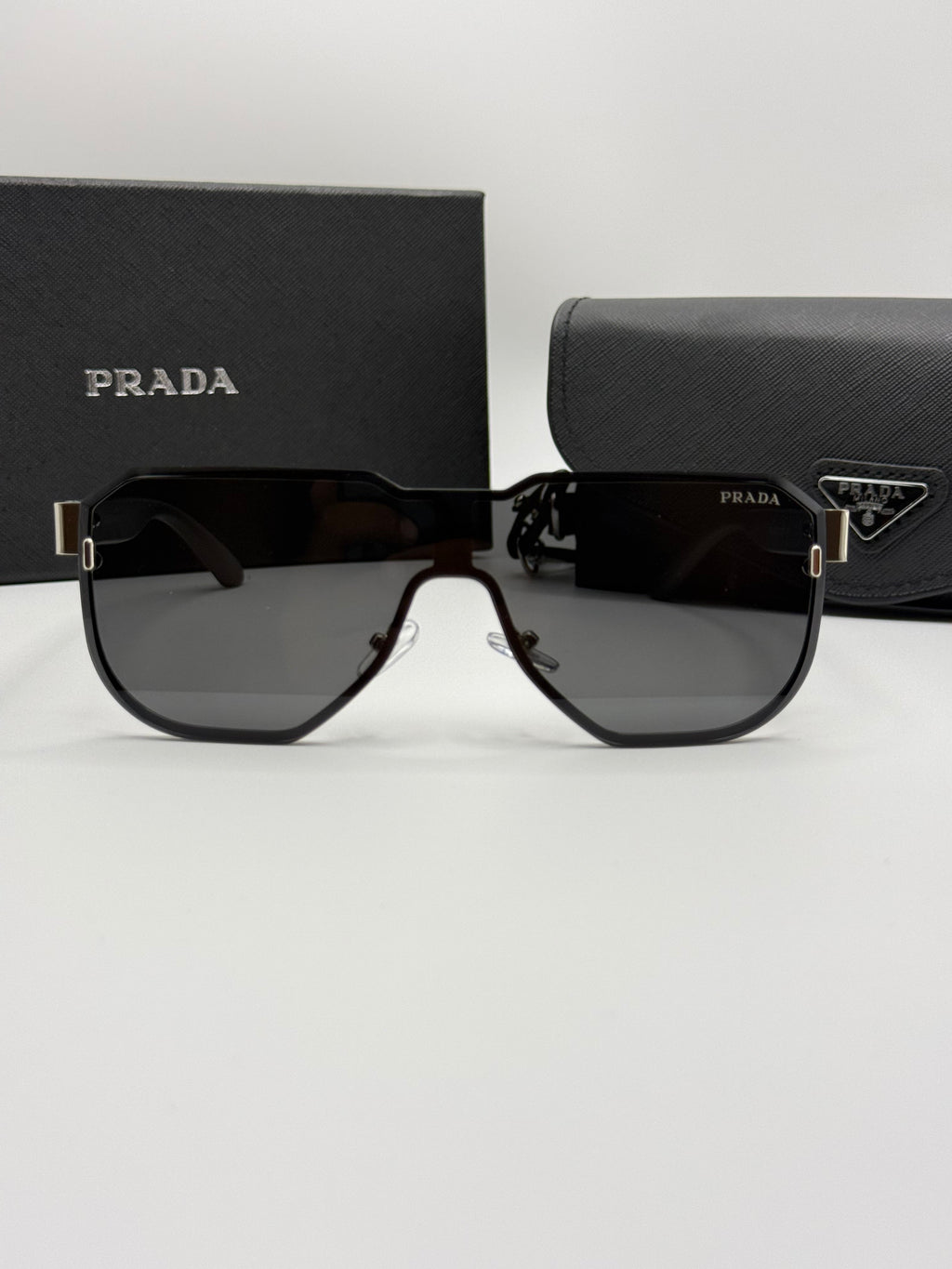 Prada Sunglasses – Black Shield