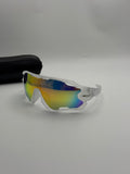 Oakley Jawbreaker – White Frame Rainbow Mirror Shield