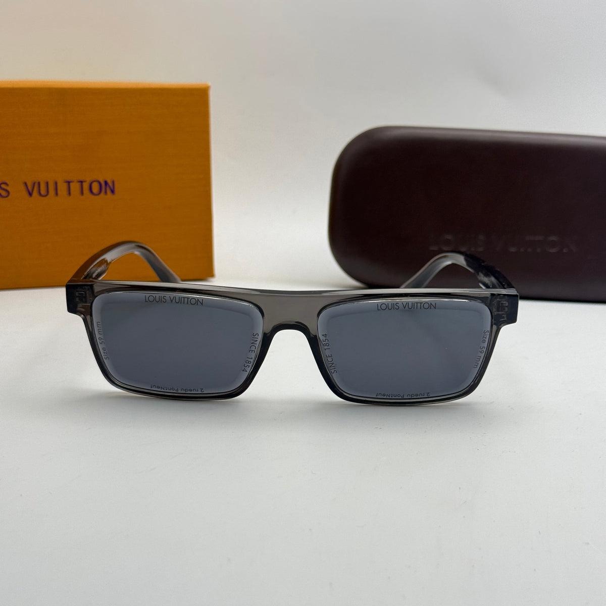 Louis Vuitton Square Sunglasses – Transparent Grey