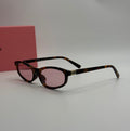 Miu Miu Oval Sunglasses – Tortoise / Pink