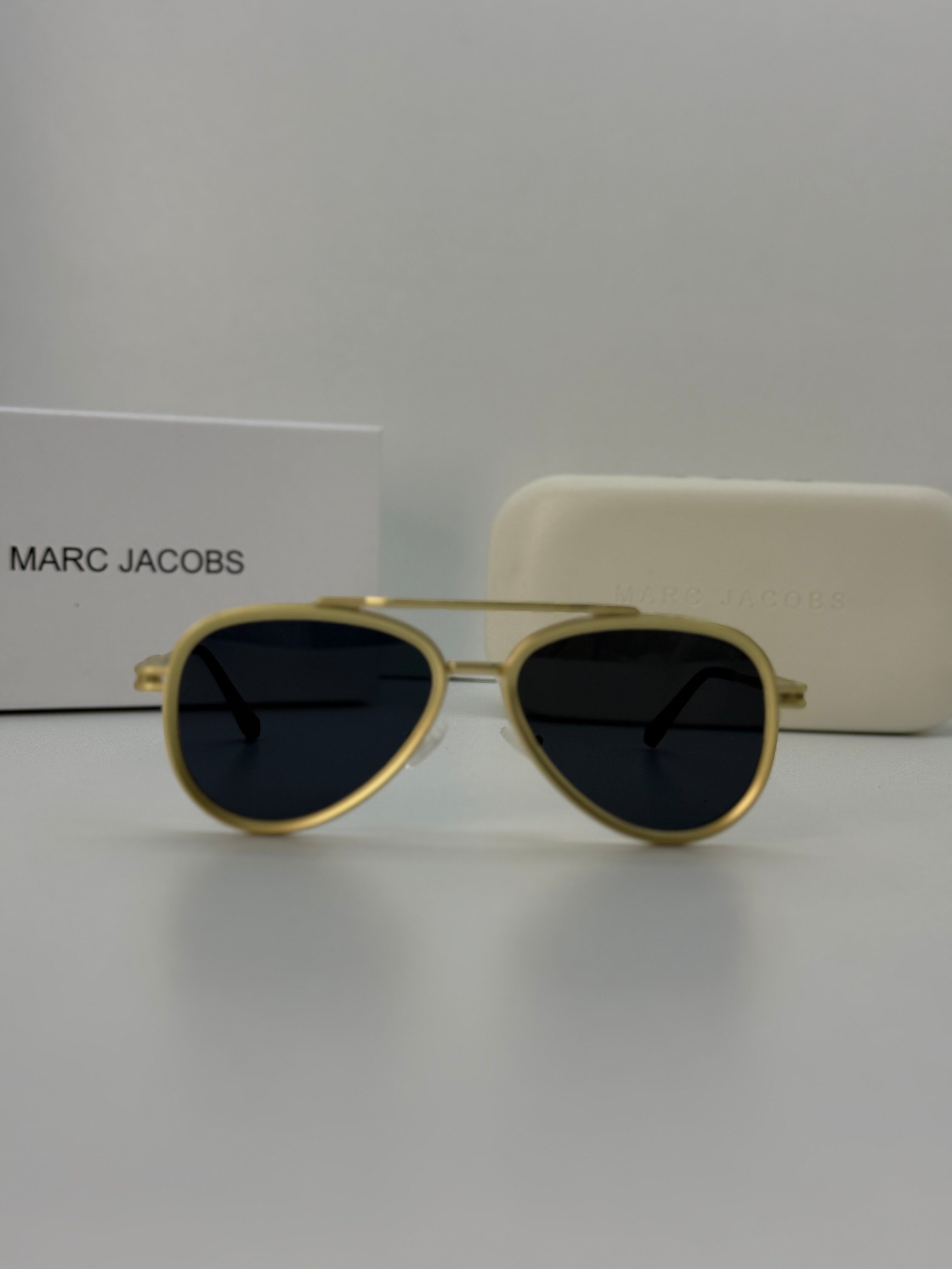 Marc Jacobs Aviator Sunglasses – Gold / Blue