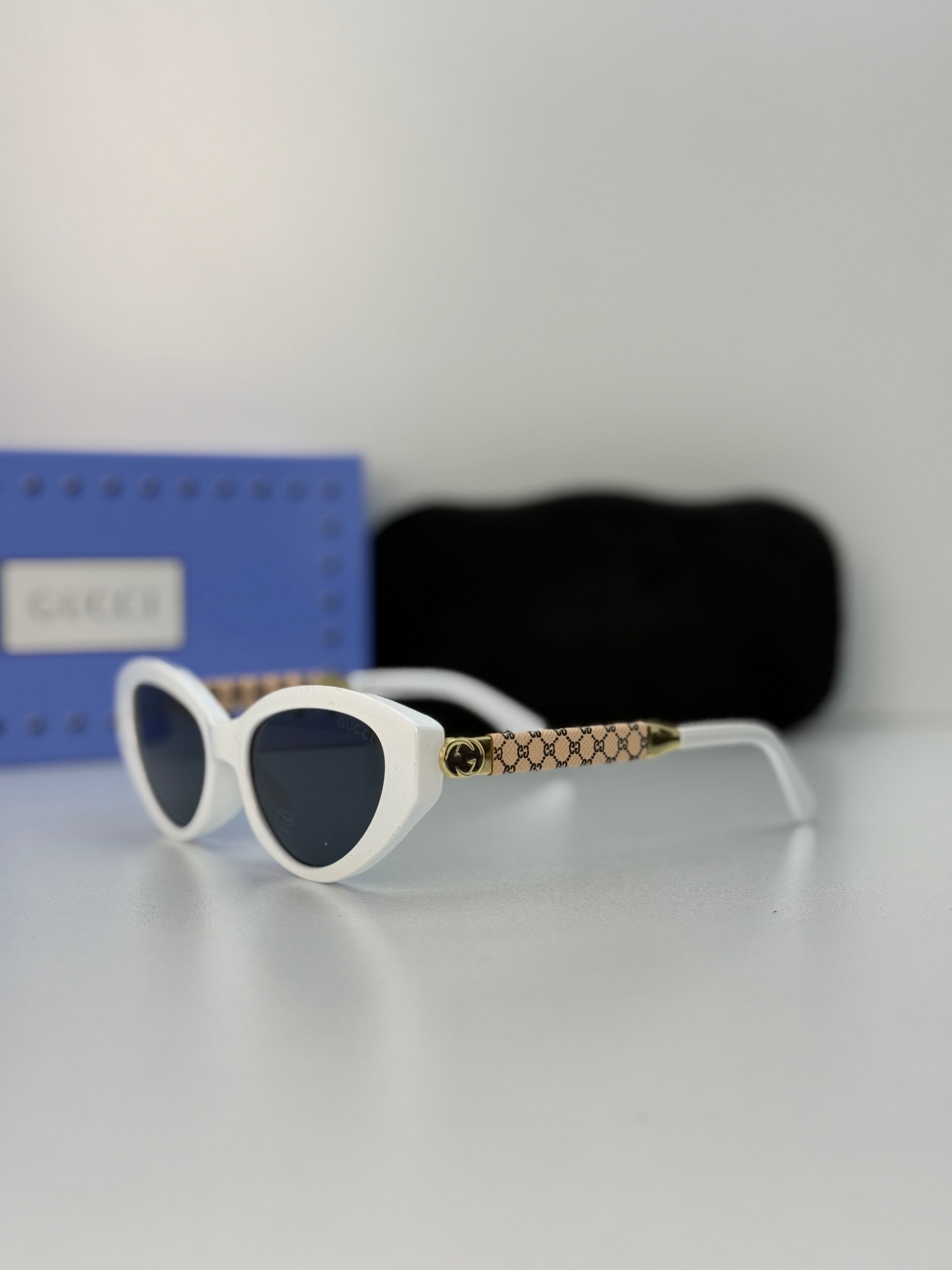 Gucci Cat-Eye Sunglasses — White