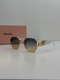 Miu Miu Octagon Gold Metal Gradient