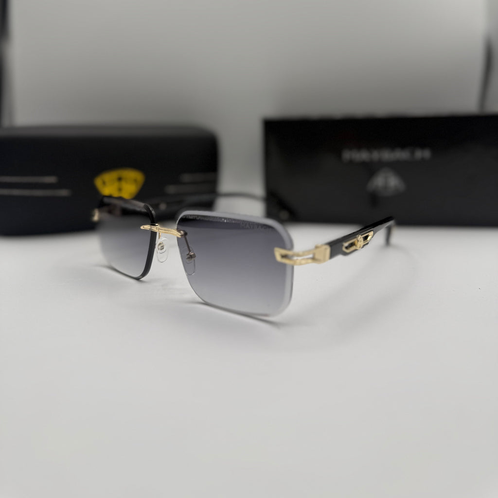 Maybach Rimless Sunglasses – Gold & Grey