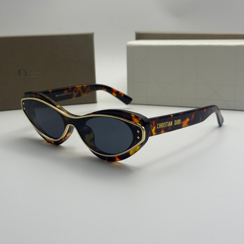 Dior Cat-Eye Sunglasses – Havana Tortoise Frame / Dark Lenses