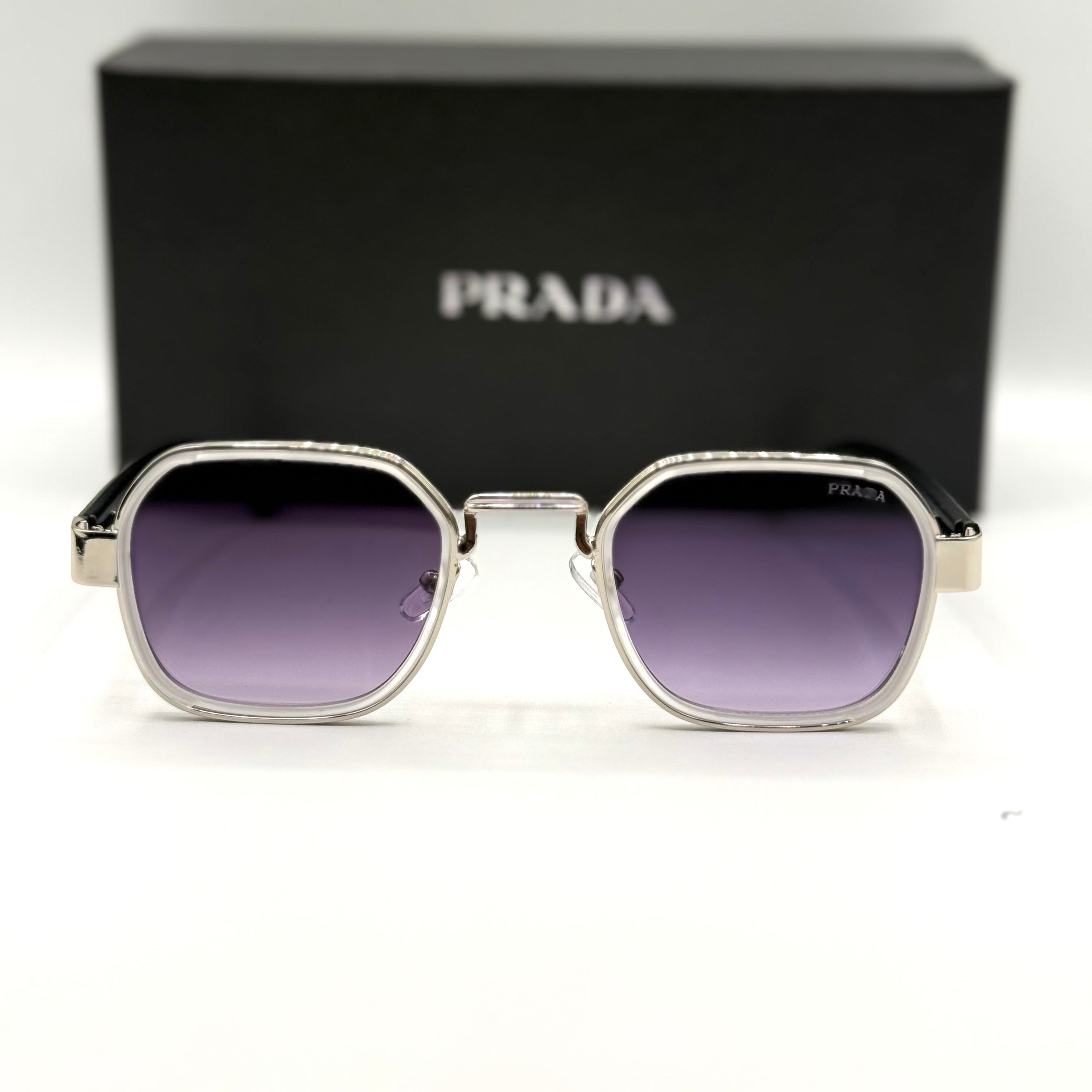 Prada Linea Rossa Square Sunglasses – Purple Gradient / Silver