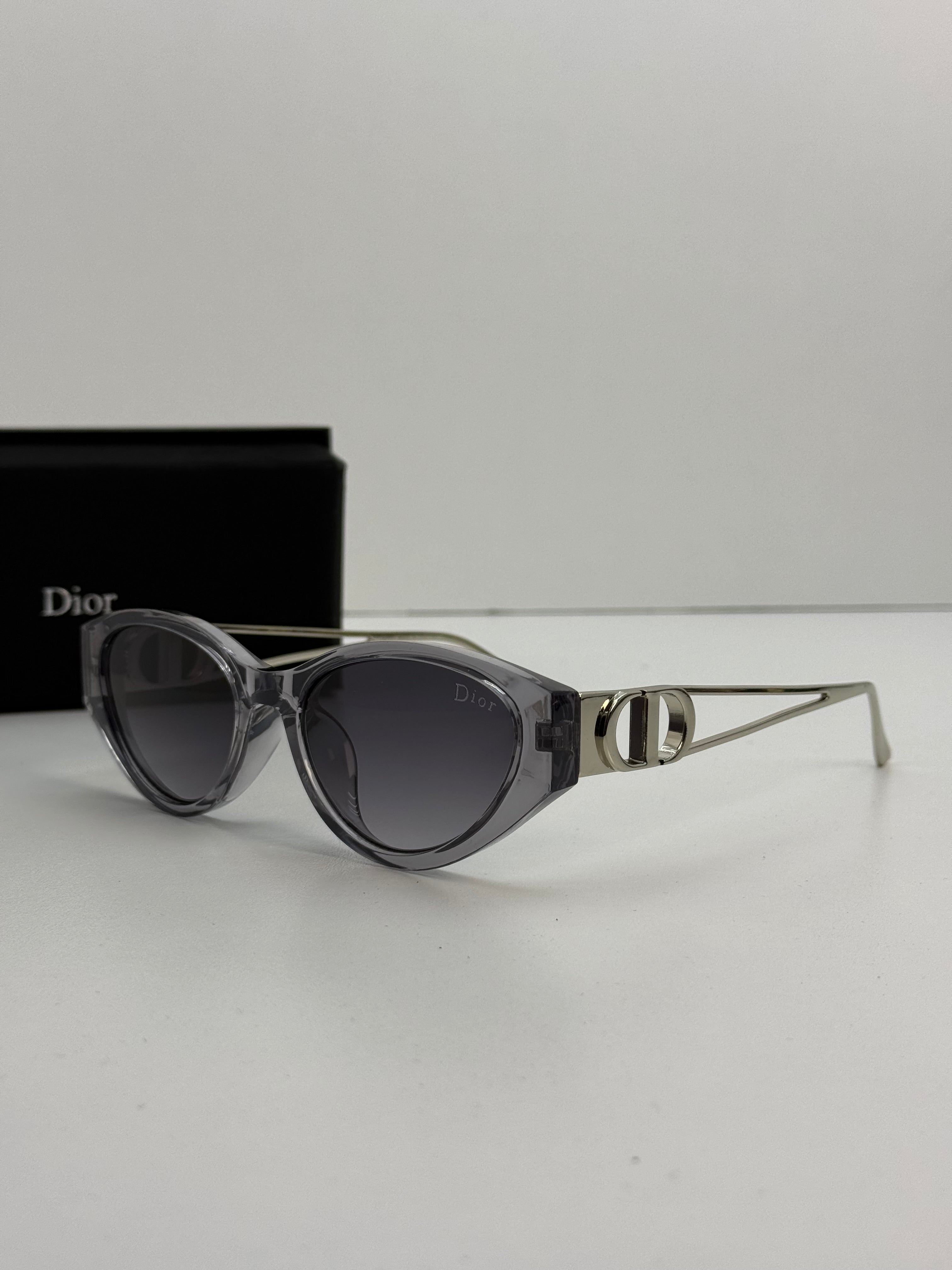Dior CD Signature Cat-Eye Sunglasses – Transparent Grey Gradient