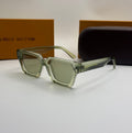 Louis Vuitton Square Sunglasses – Sage Green Transparent Frame / Light Green Lenses