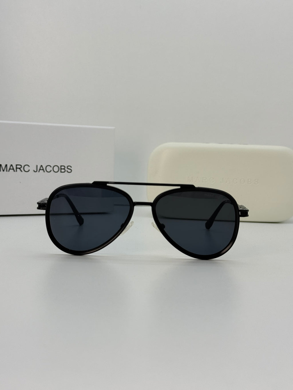 Marc Jacobs Aviator Sunglasses - Black / Dark Grey