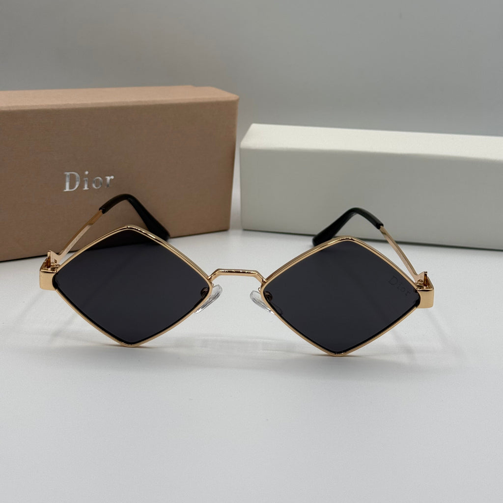 Dior Diamond Sunglasses - Gold & Black