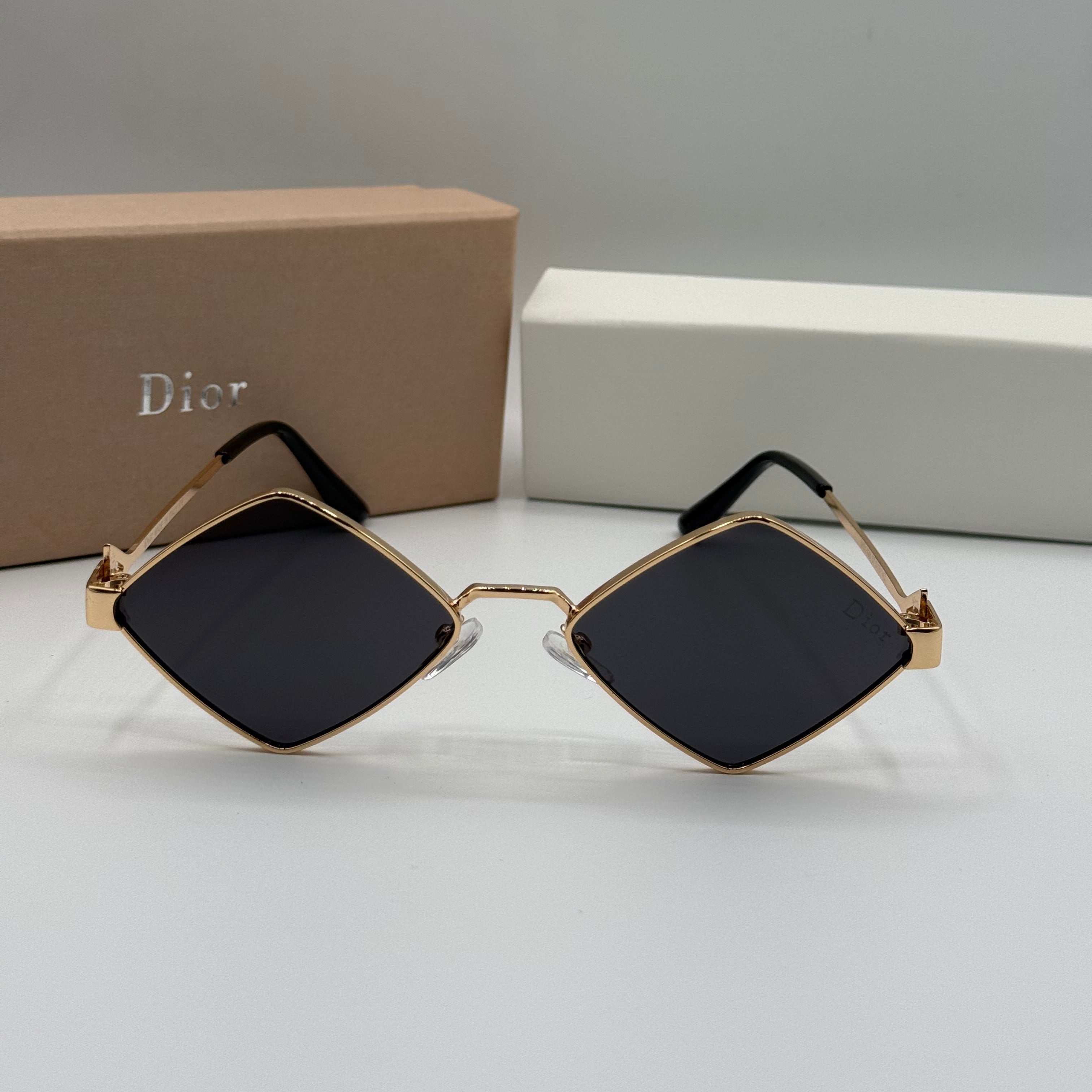 Dior Diamond Sunglasses - Gold & Black