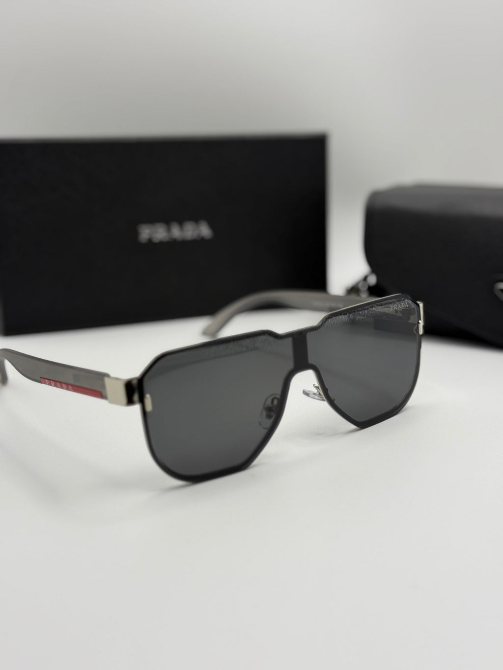 Prada Sunglasses – Black Shield