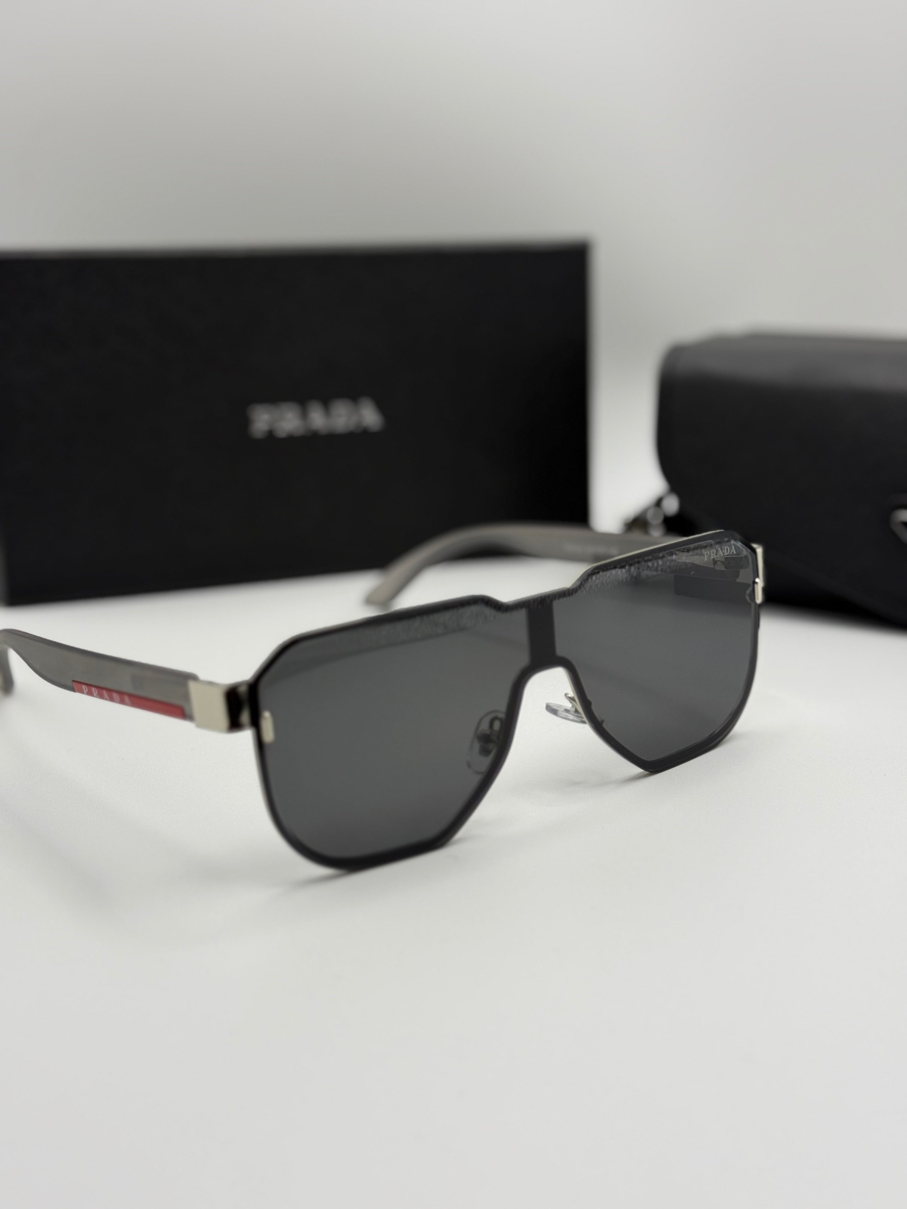 Prada Sunglasses – Black Shield