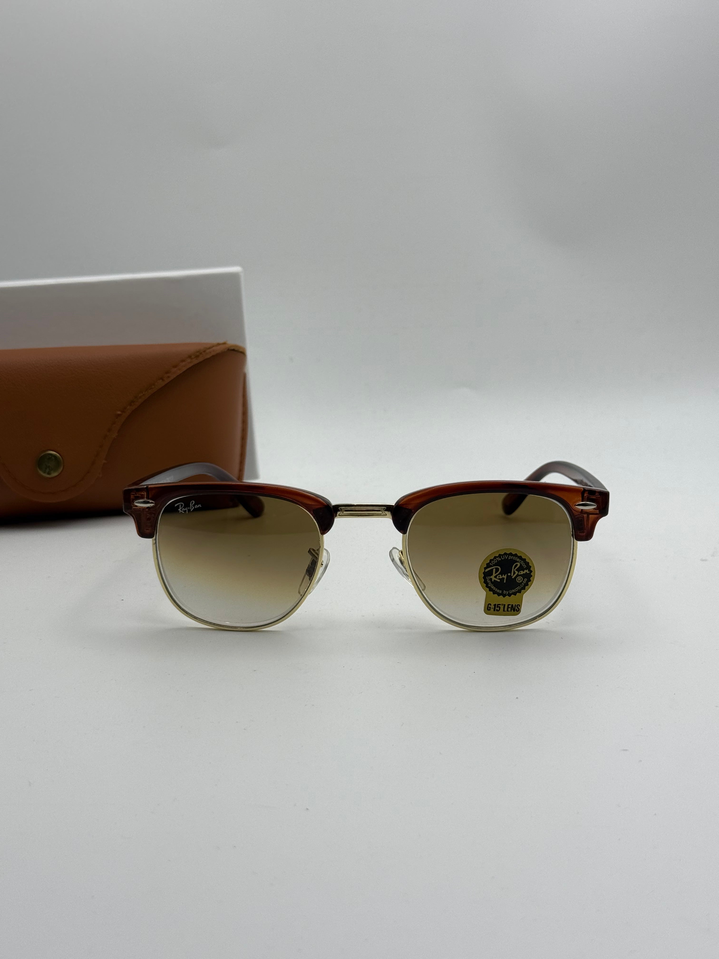 Ray Ban Clubmaster – Tortoise Brown & Gold