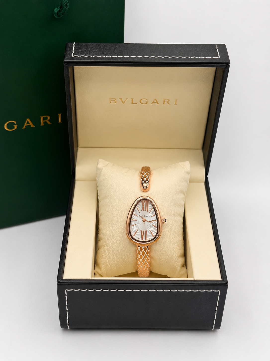 Bvlgari Serpenti Watch – White Dial Rose Gold