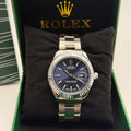 Rolex Datejust Blue Dial Silver-Tone Watch
