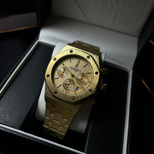 Audemars Piguet Royal Oak Chronograph For Him – Gold Tone W