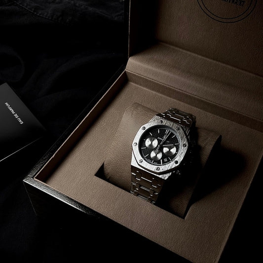 Audemars Piguet Royal Oak Chronograph For Him – Silver Black Dial