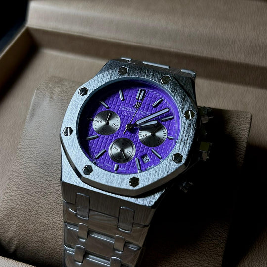 Audemars Piguet Royal Oak Chronograph For Him – Silver Purple