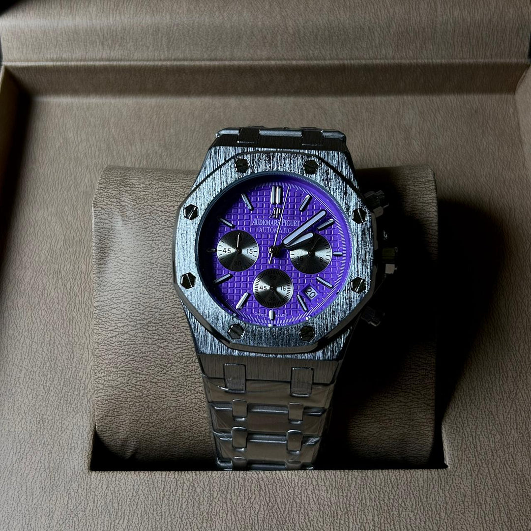 Audemars Piguet Royal Oak Chronograph For Him – Silver Purple
