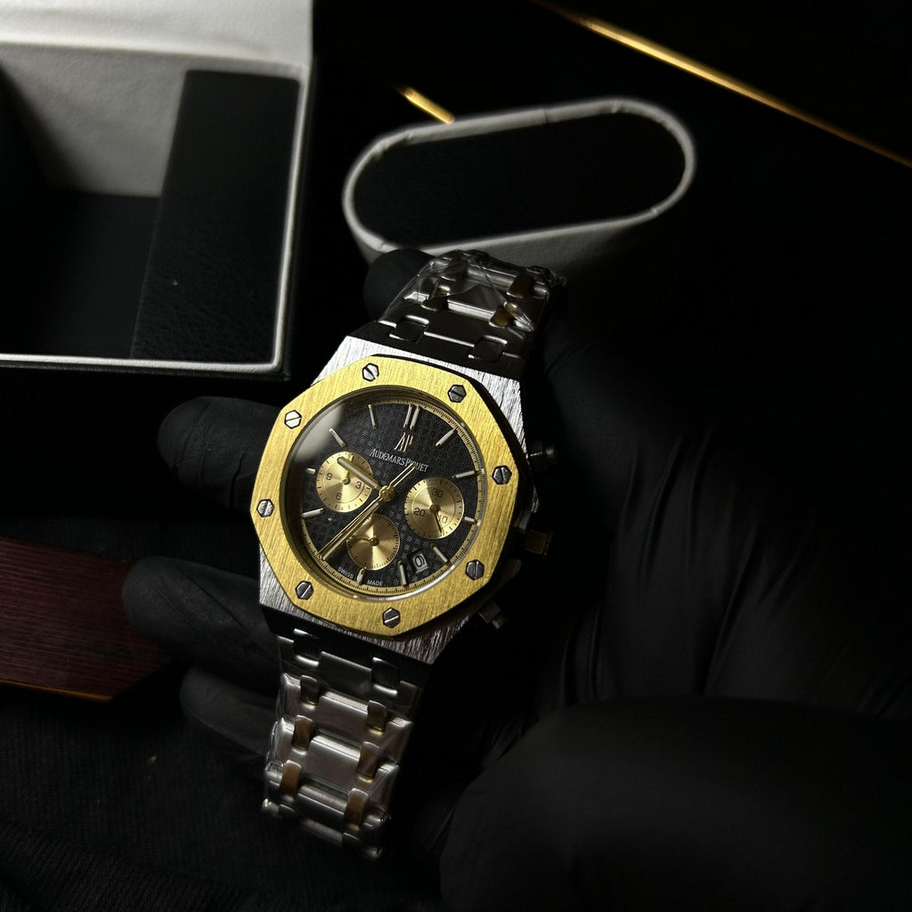 Audemars Piguet Royal Oak Chronograph For Him – Two-Tone with Black Dial