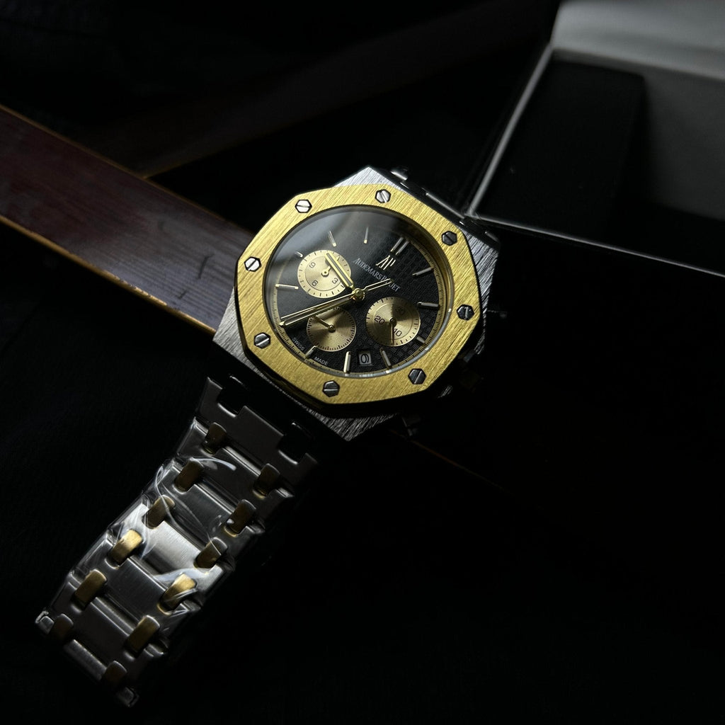 Audemars Piguet Royal Oak Chronograph For Him – Two-Tone with Black Dial