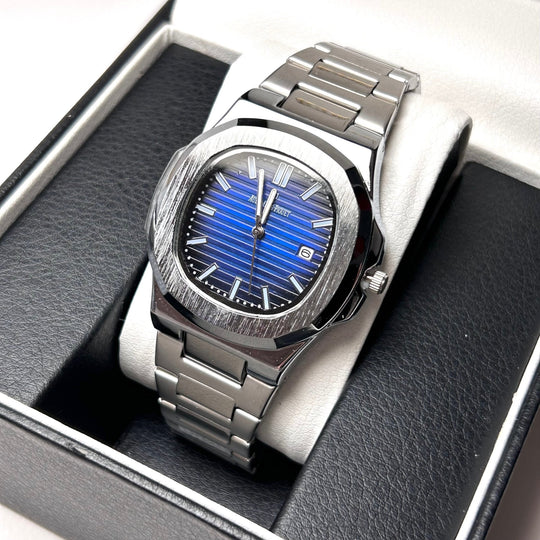 Audemars Piguet Royal Oak Nautilus For Him - Silver with Blue Dial