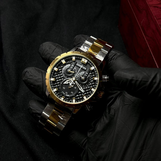 Cartier Chronograph For Him - Two Tone Black