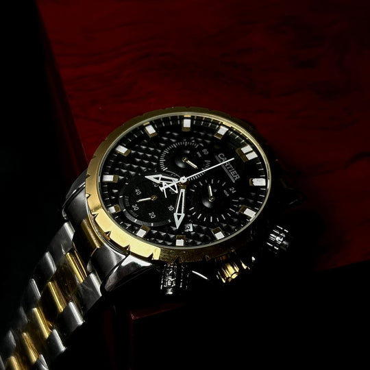 Cartier Chronograph For Him - Two Tone Black