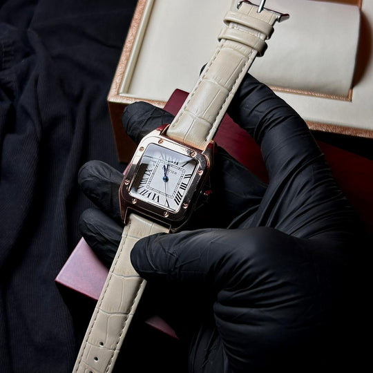 Cartier Santos Dumont Leather Classic For Her – Beige