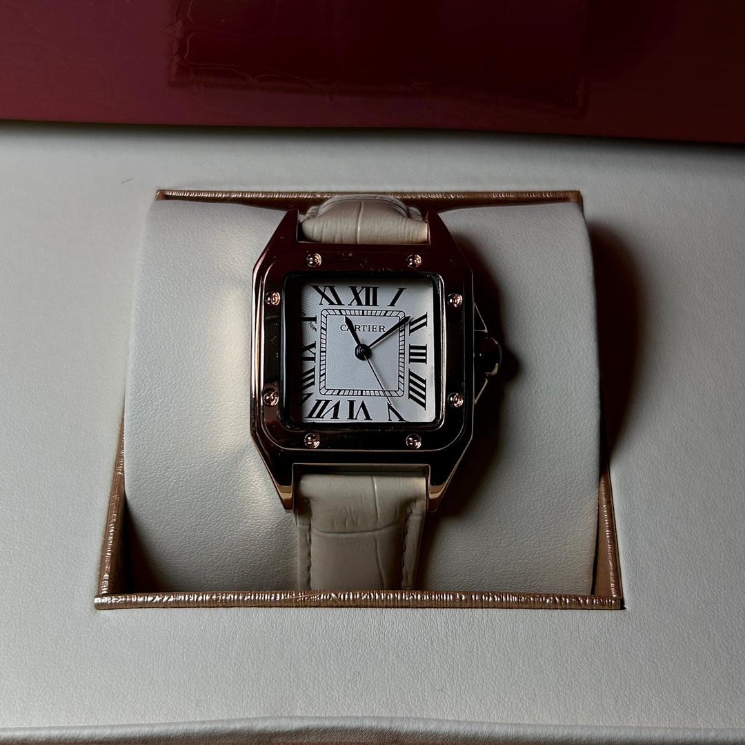Cartier Santos Dumont Leather Classic For Her – Beige