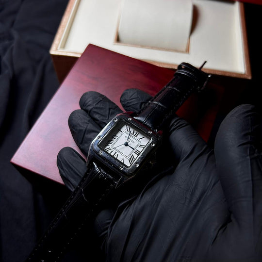 Cartier Santos Dumont Leather Classic For Her – Black