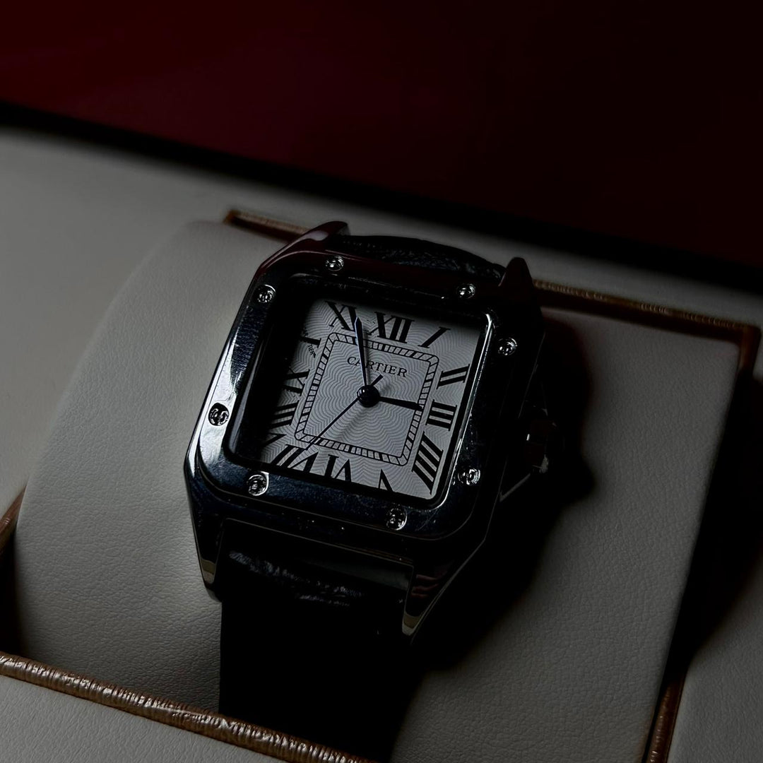 Cartier Santos Dumont Leather Classic For Her – Black