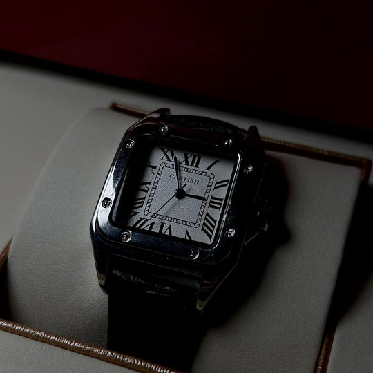Cartier Santos Dumont Leather Classic For Her – Black
