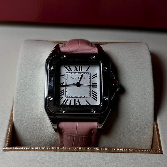 Cartier Santos Dumont Leather Classic For Her – Pink