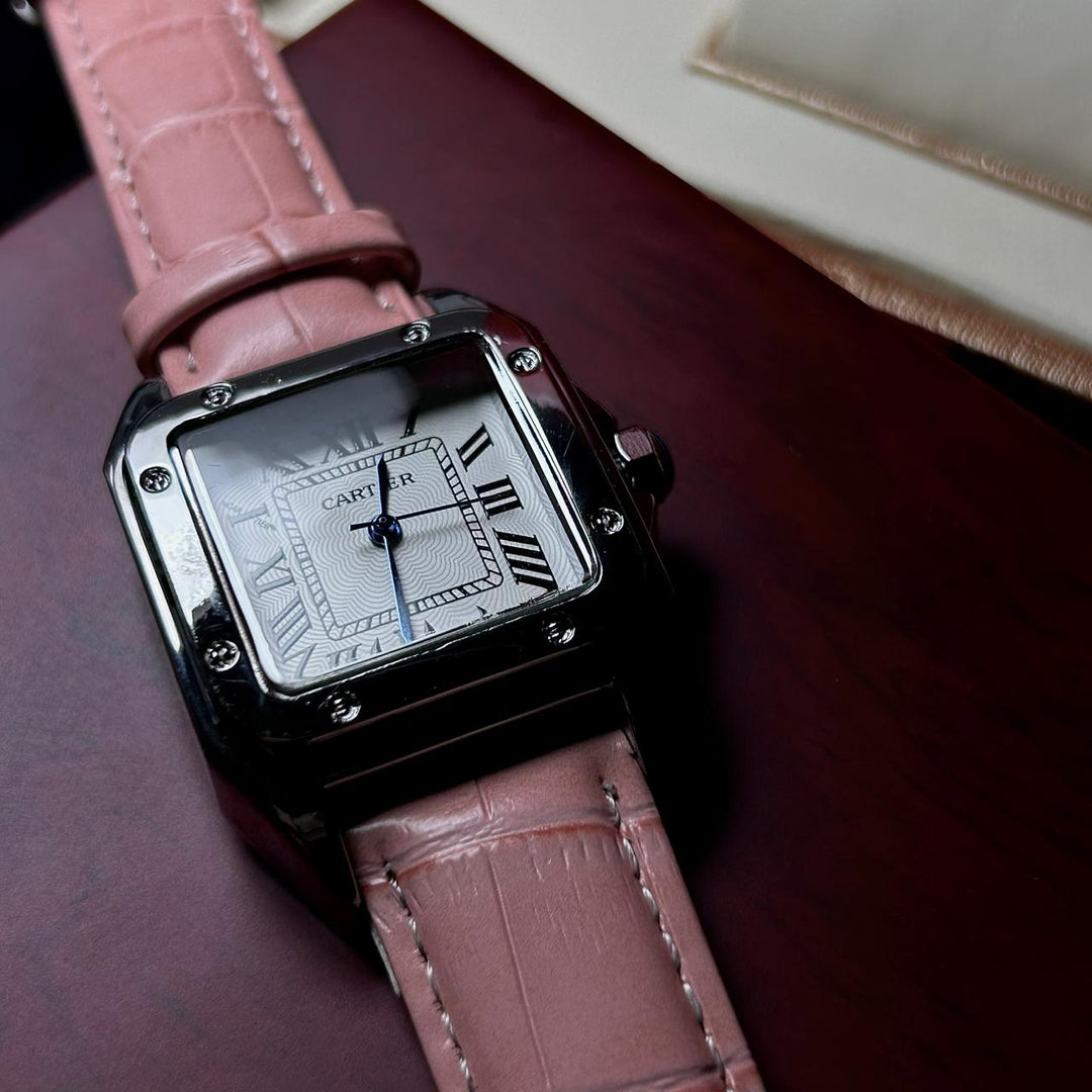 Cartier Santos Dumont Leather Classic For Her – Pink