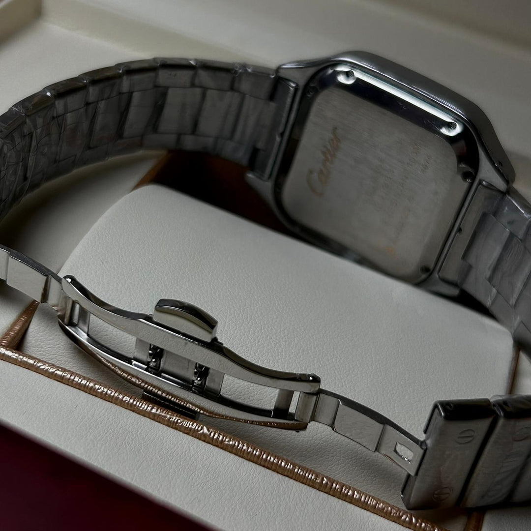 Cartier Santos For Him - Stainless Steel with Black Dial
