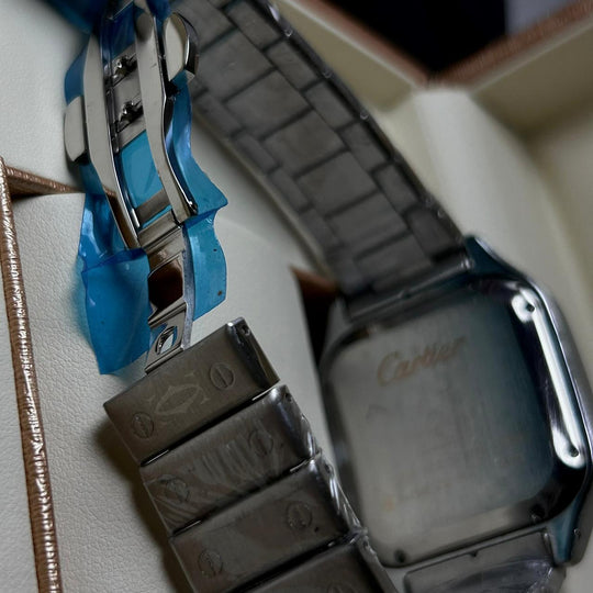 Cartier Santos For Him - Stainless Steel with Silver Dial