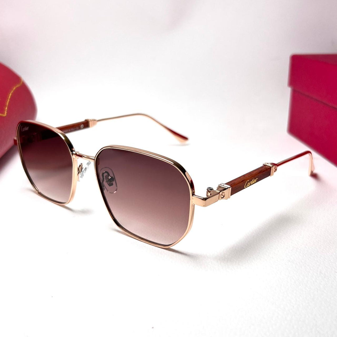 Cartier Signature C T09100 Square - Brown Gradient