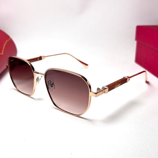 Cartier Signature C T09100 Square - Brown Gradient