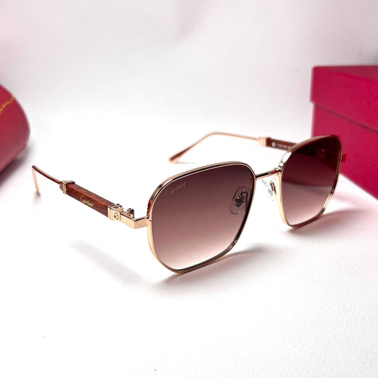 Cartier Signature C T09100 Square - Brown Gradient